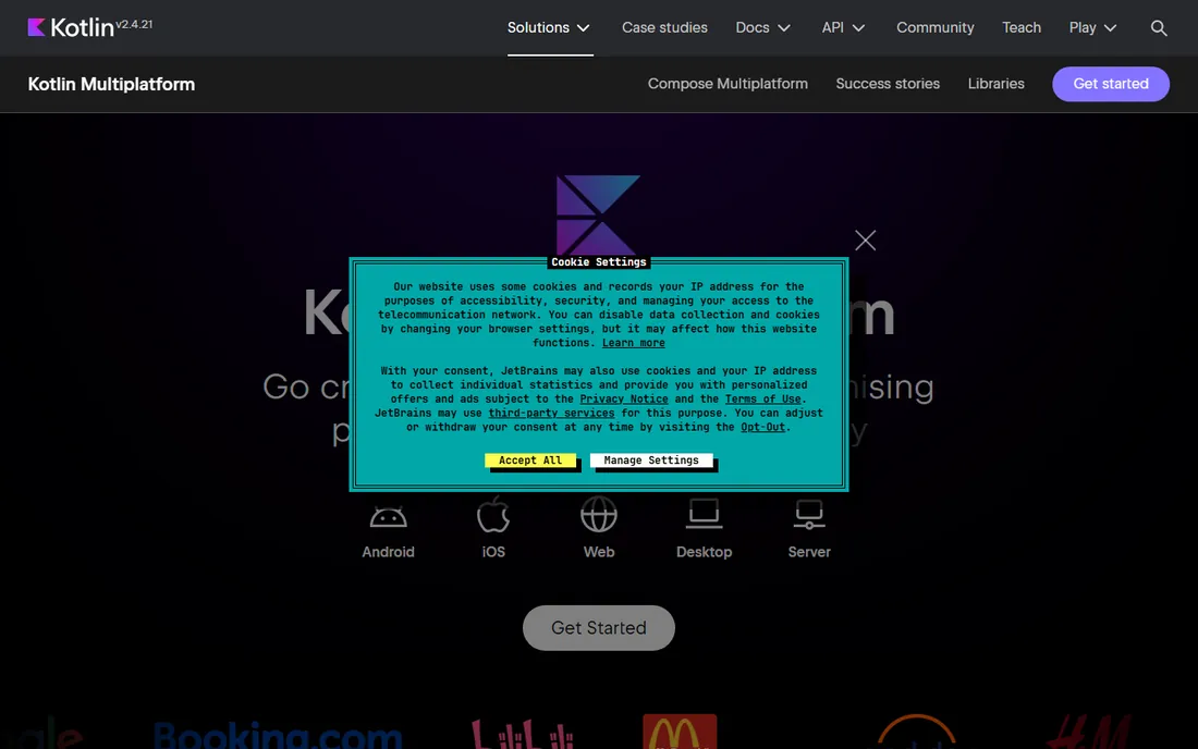 Kotlin Multiplatform homepage