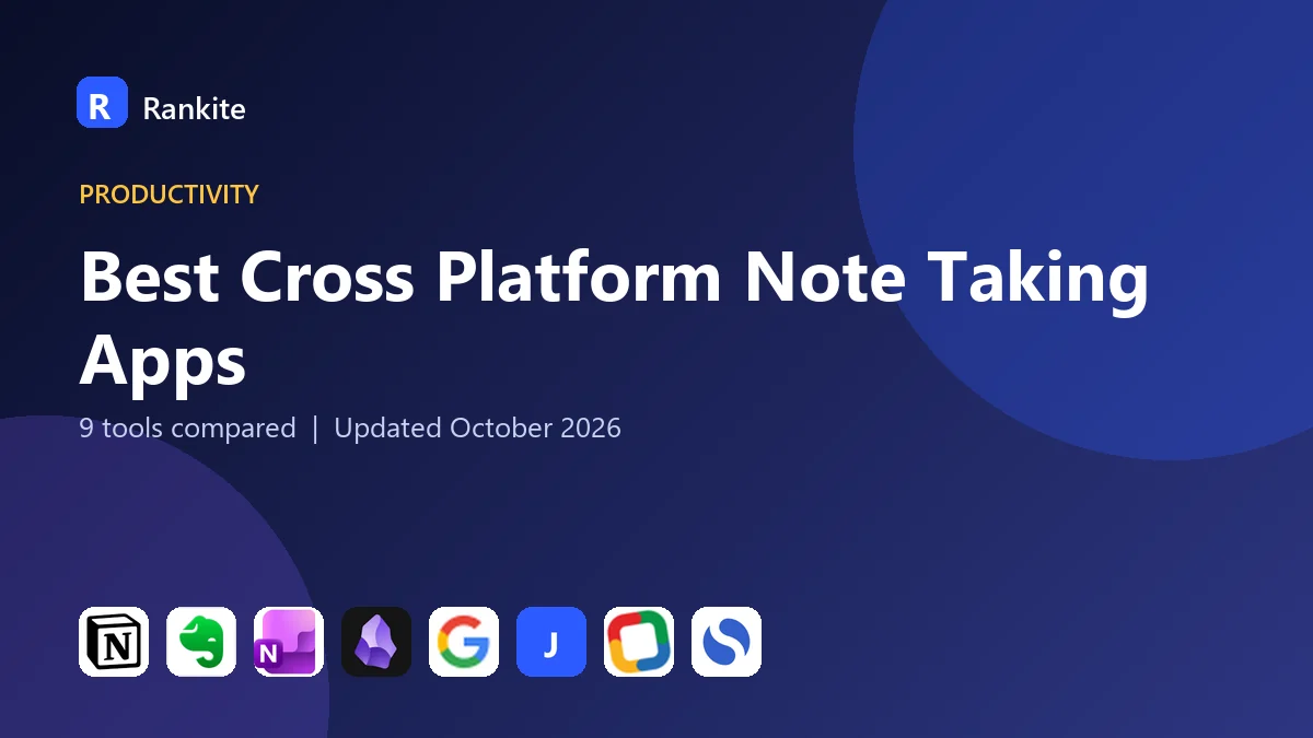 Best Cross Platform Note Taking Apps in 2026: 9 Tools Compared