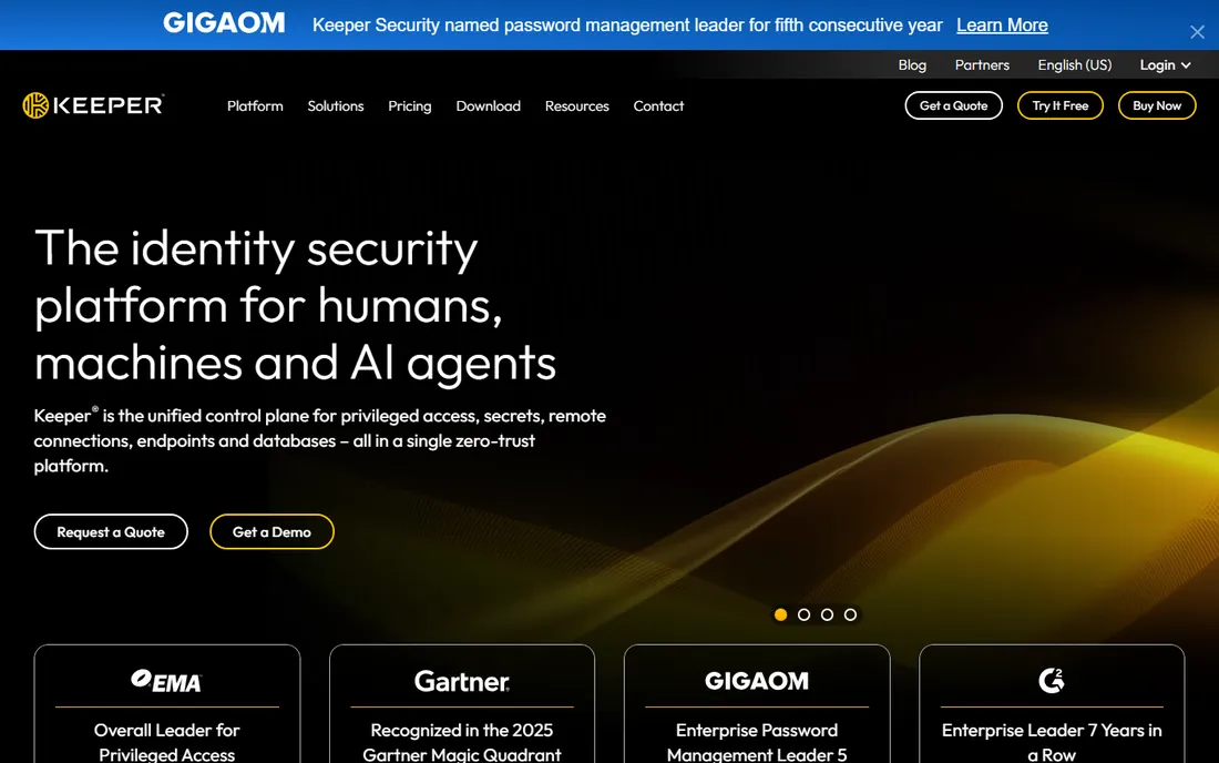Keeper homepage
