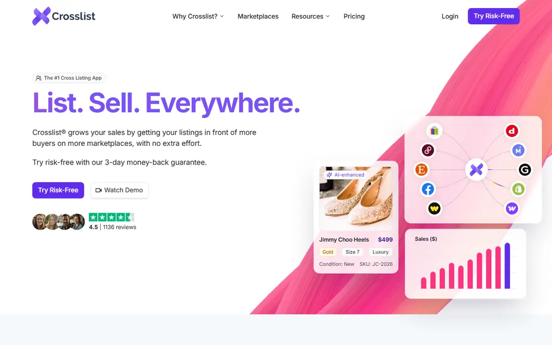 Crosslist homepage