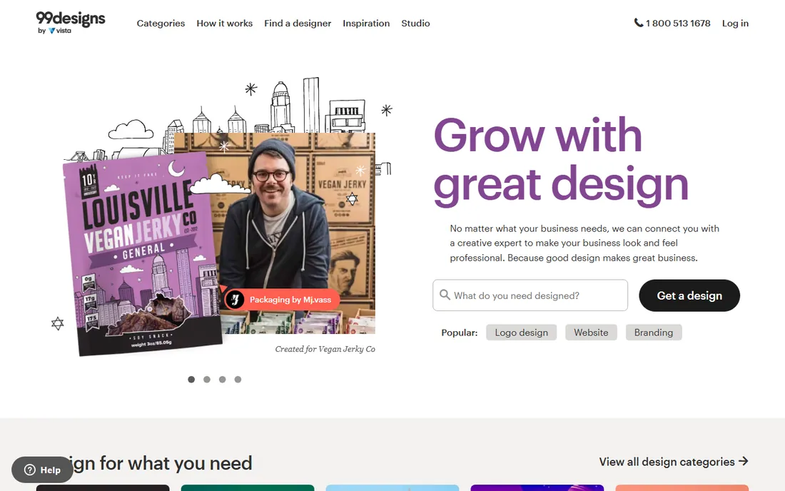 99designs homepage