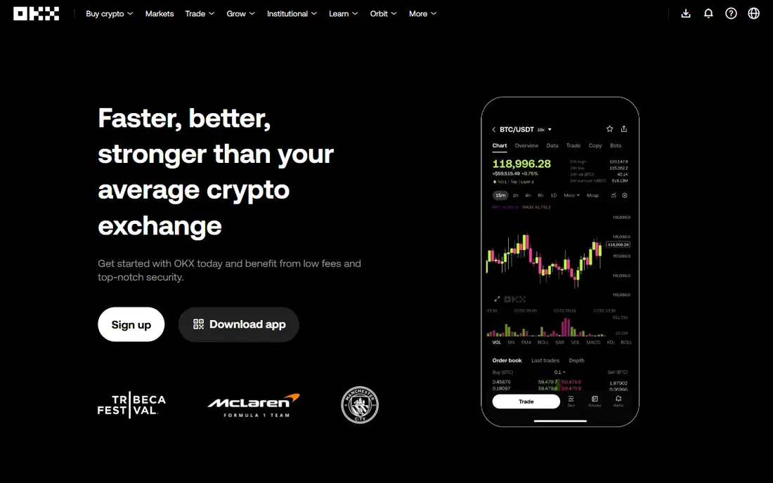 OKX homepage