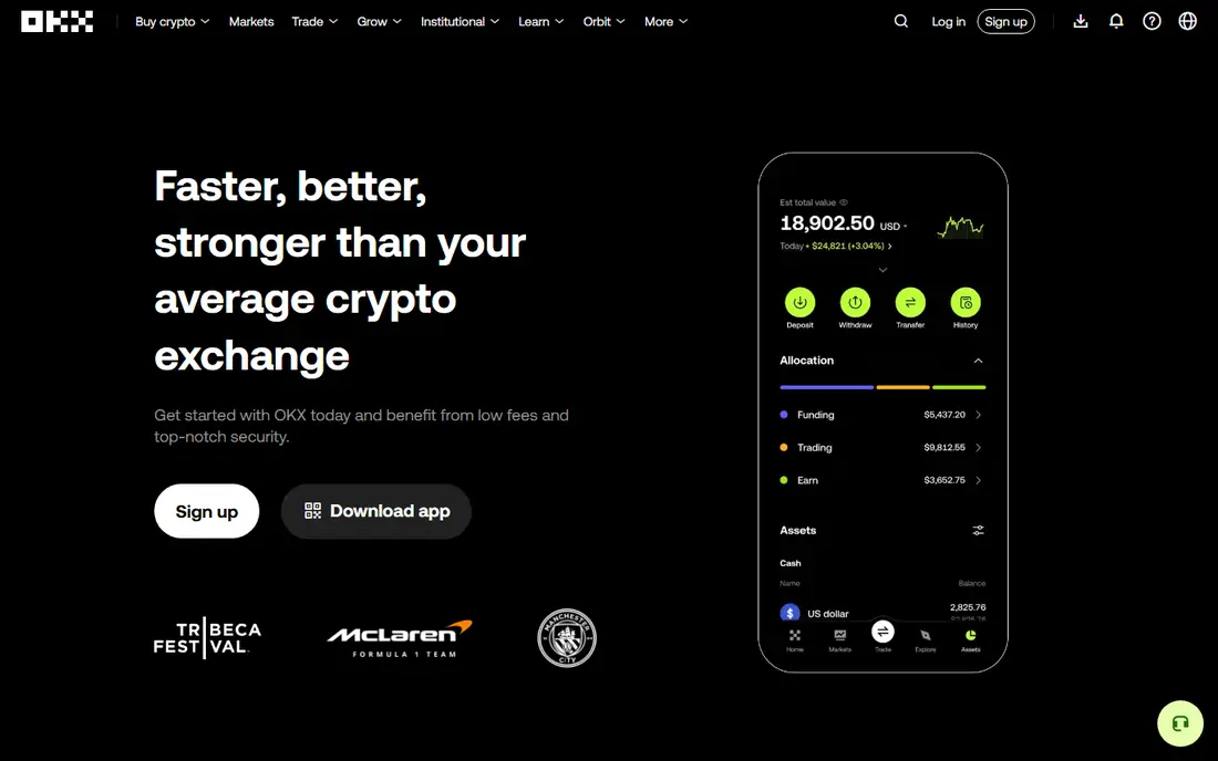OKX homepage