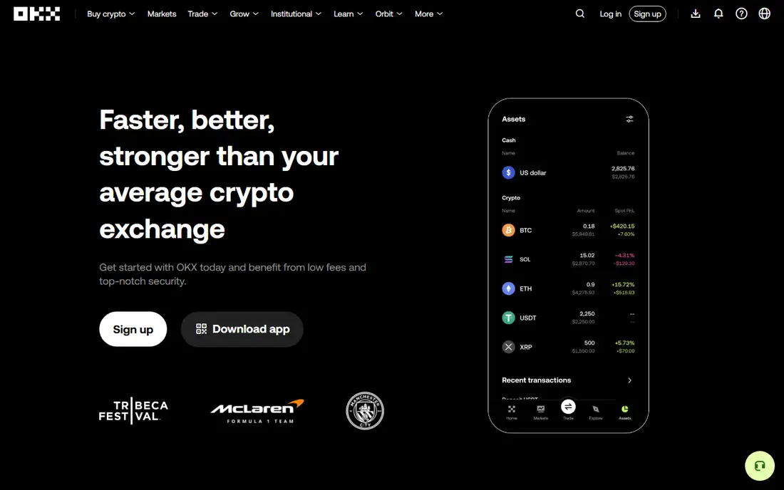 OKX homepage
