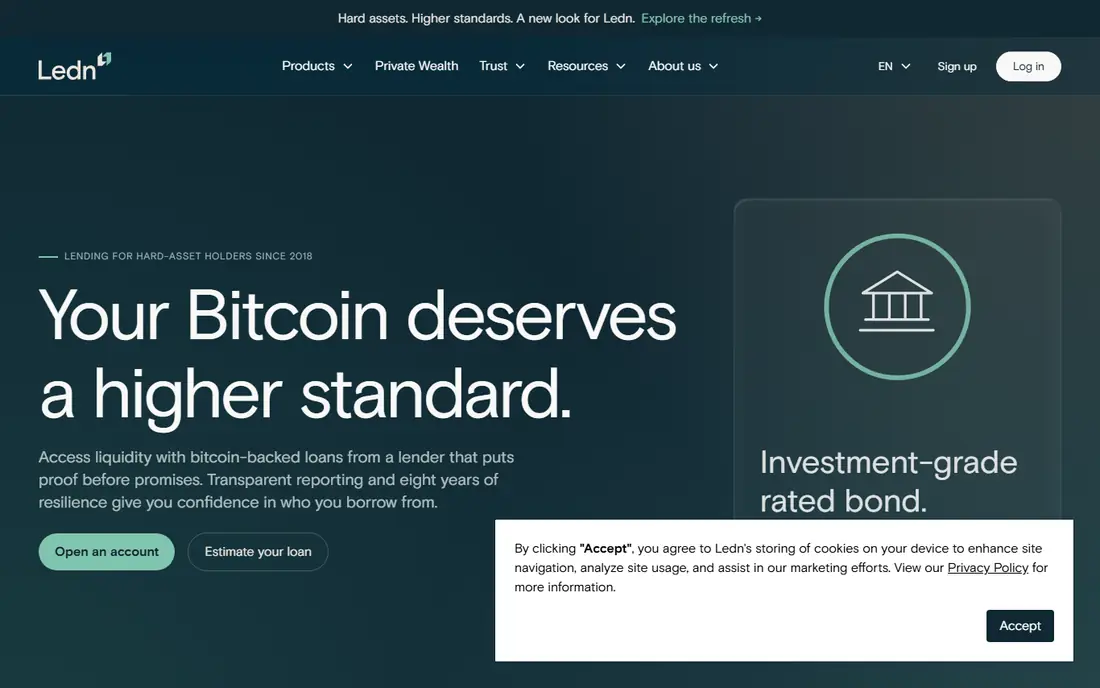 Ledn homepage
