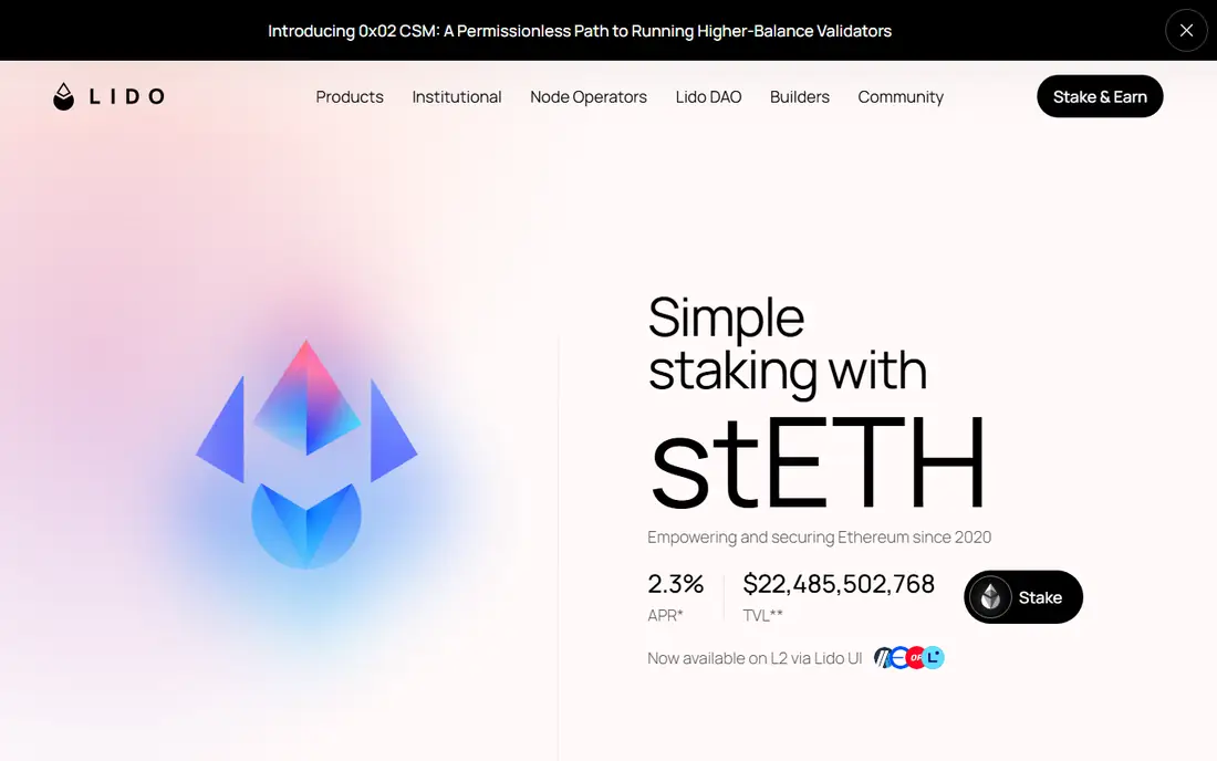 Lido homepage