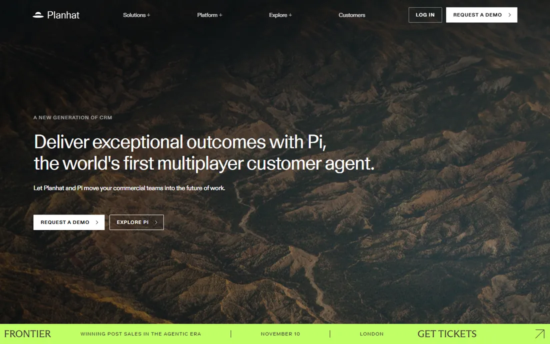 Planhat homepage