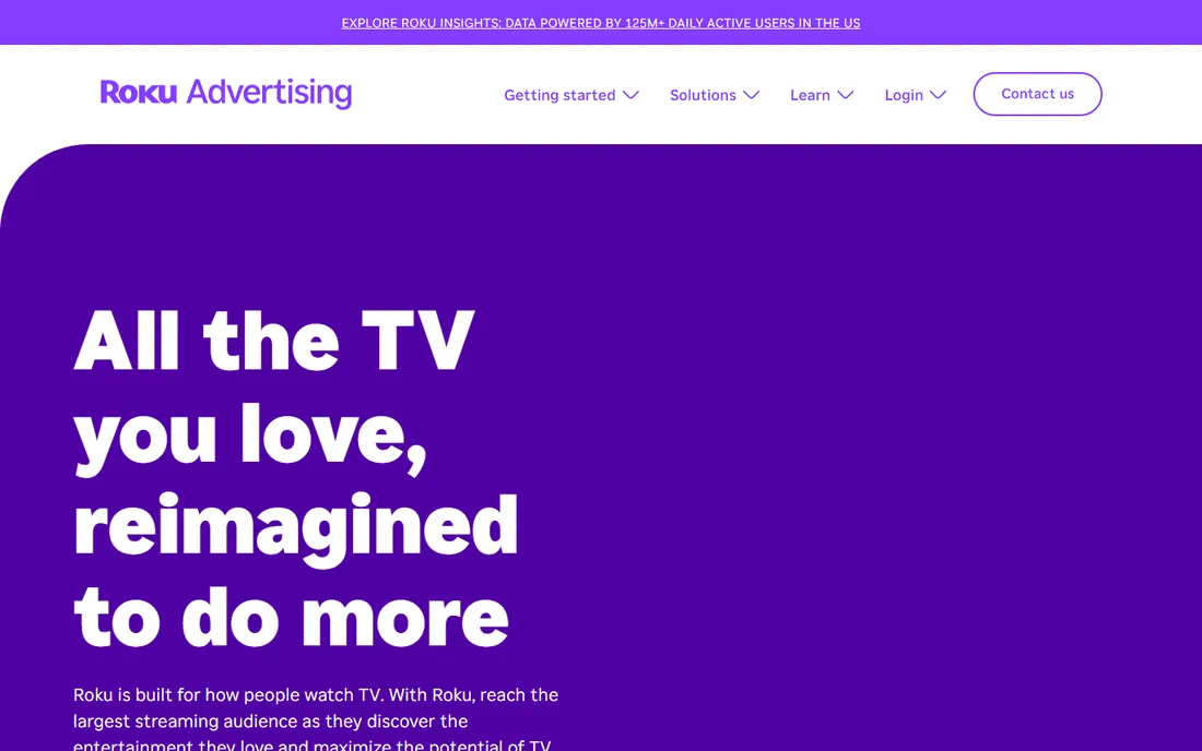 Roku Ads Manager homepage