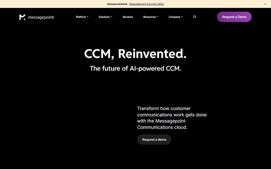 Messagepoint homepage