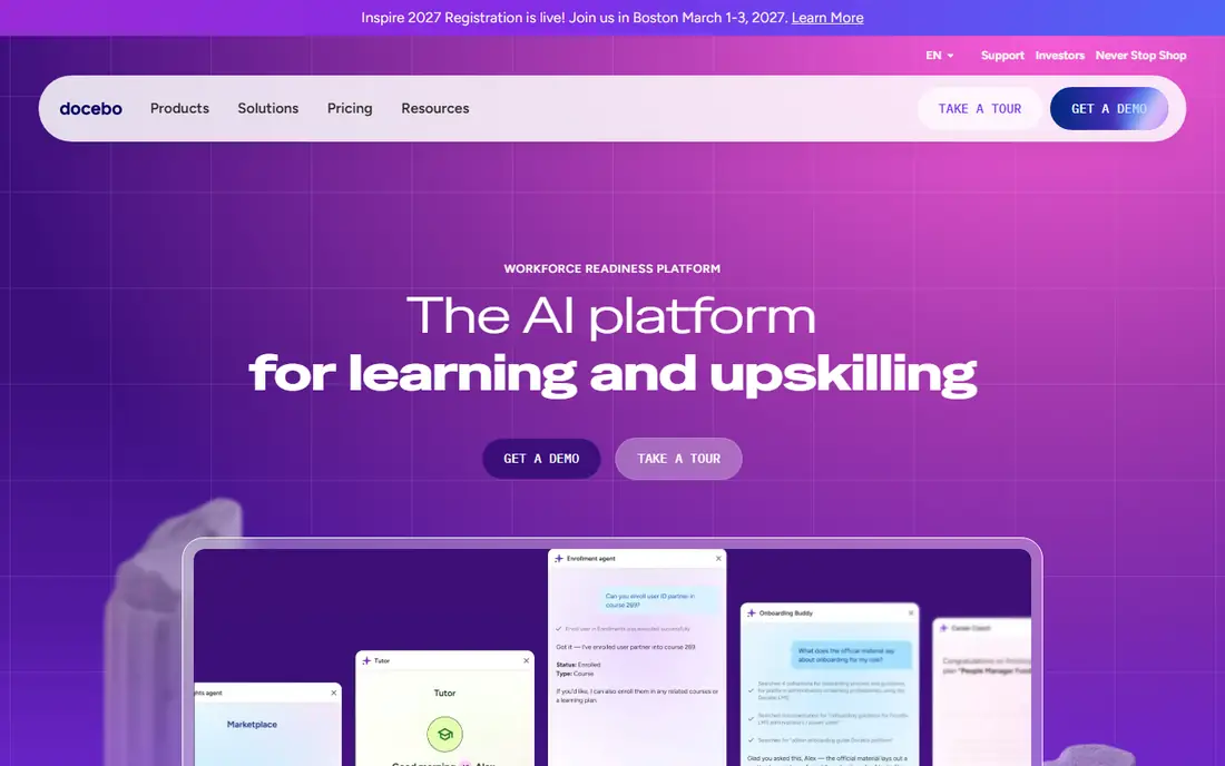 Docebo homepage