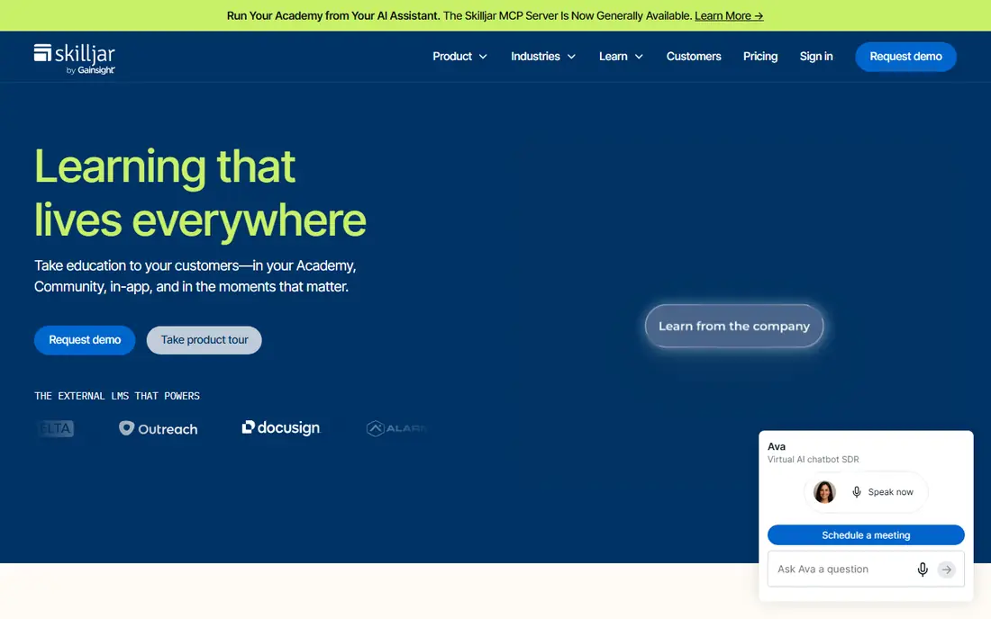 Skilljar homepage