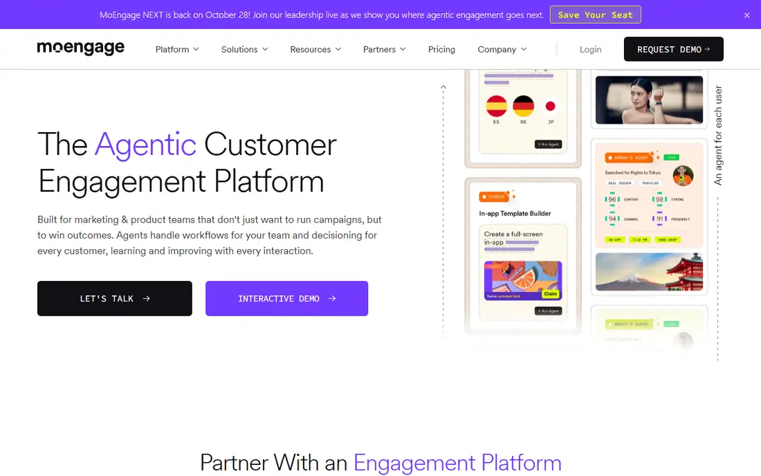 MoEngage homepage