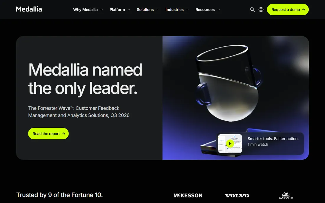 Medallia homepage
