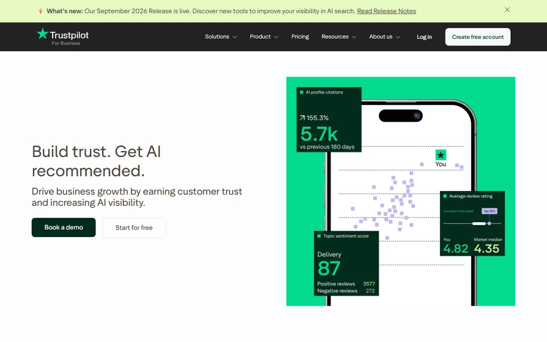 Trustpilot homepage