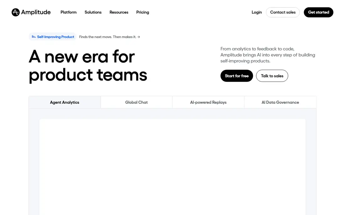 Amplitude homepage