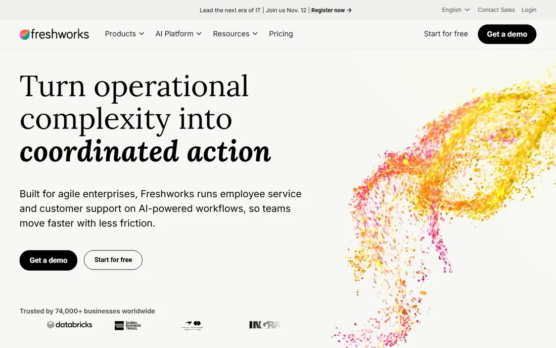 Freshsales homepage