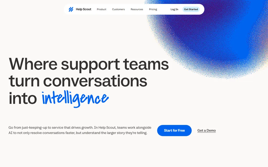 Help Scout homepage