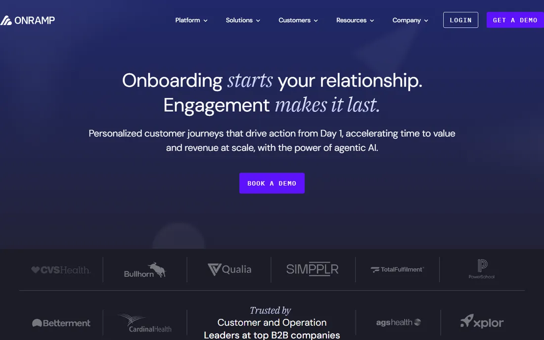 OnRamp homepage