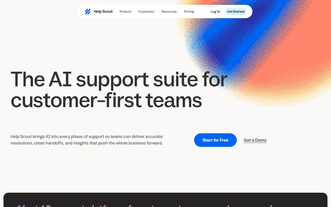 Help Scout homepage