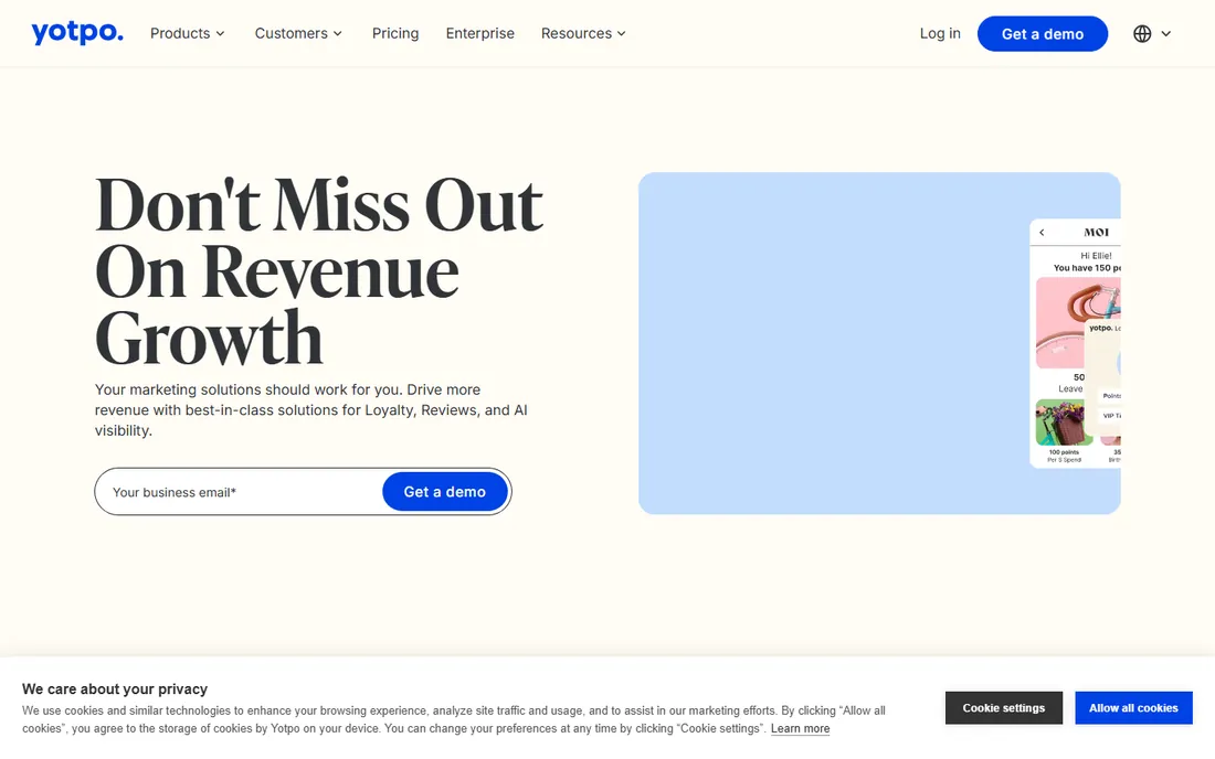 Yotpo homepage