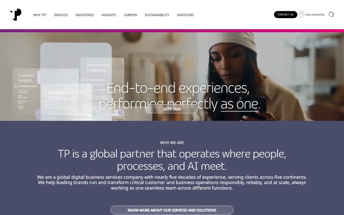 Teleperformance homepage