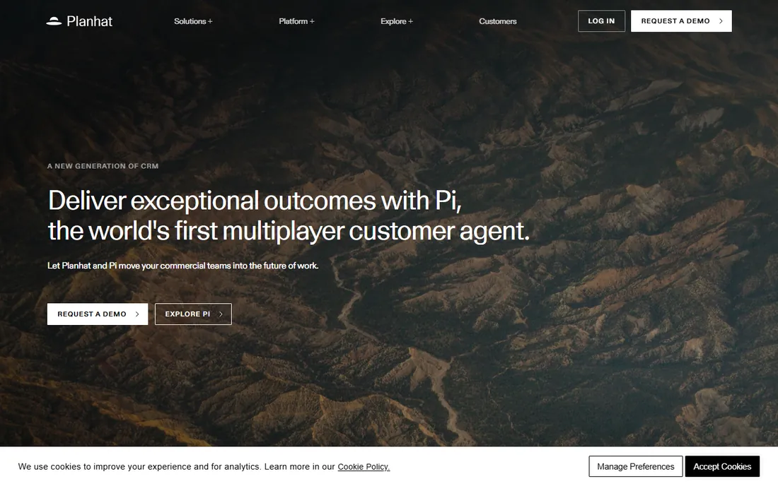 Planhat homepage