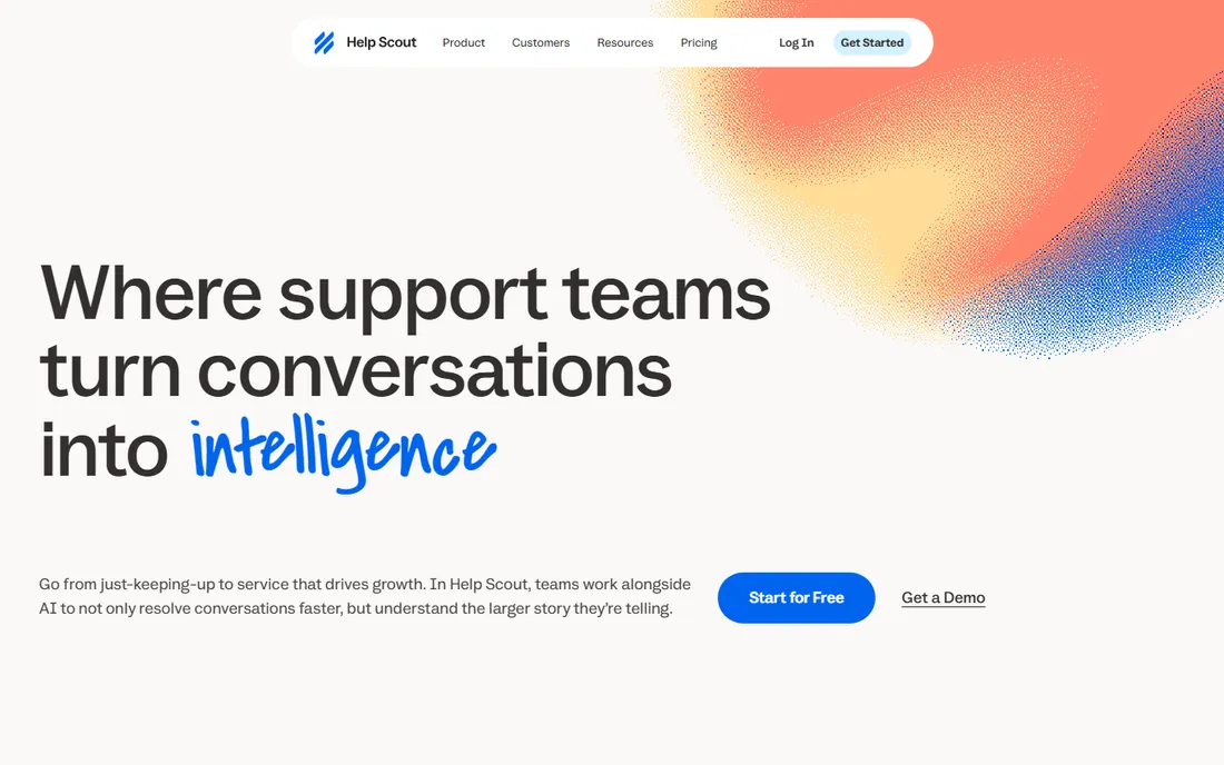 Help Scout homepage