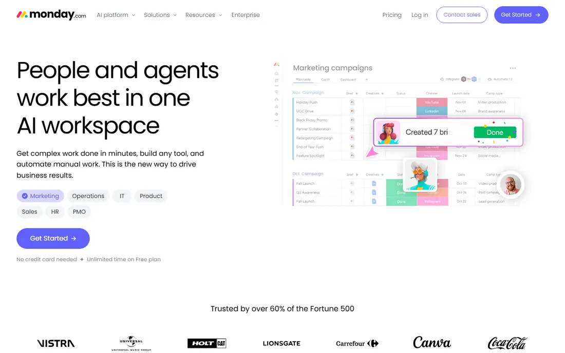 monday.com homepage