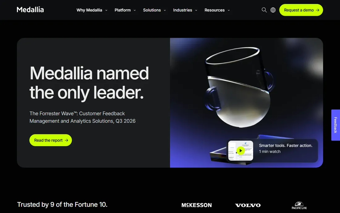 Medallia homepage