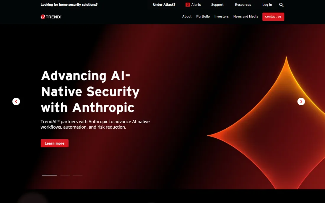 Trend Micro Worry-Free homepage