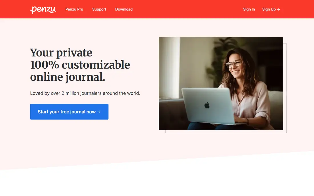 Penzu homepage