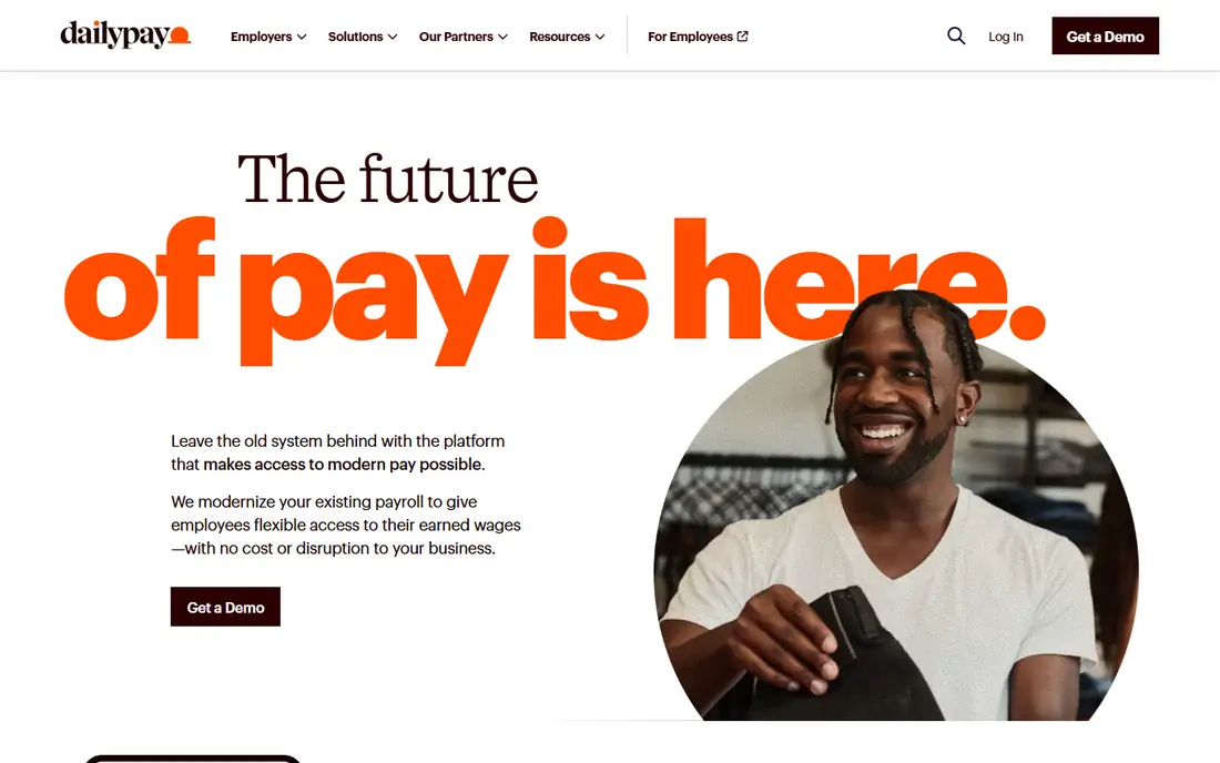 DailyPay homepage
