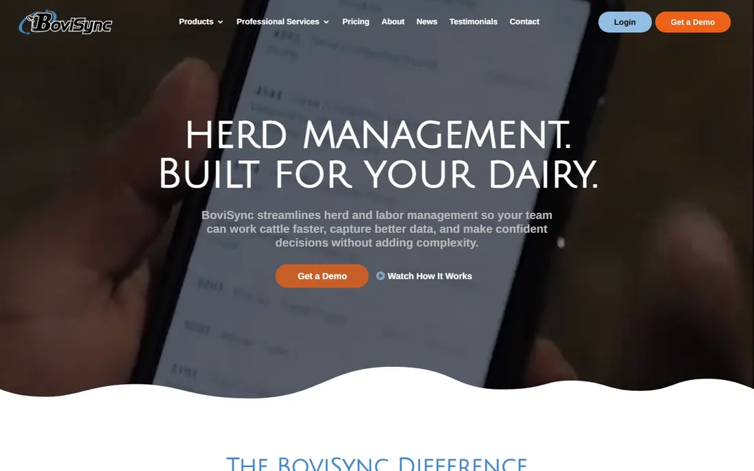 BoviSync homepage