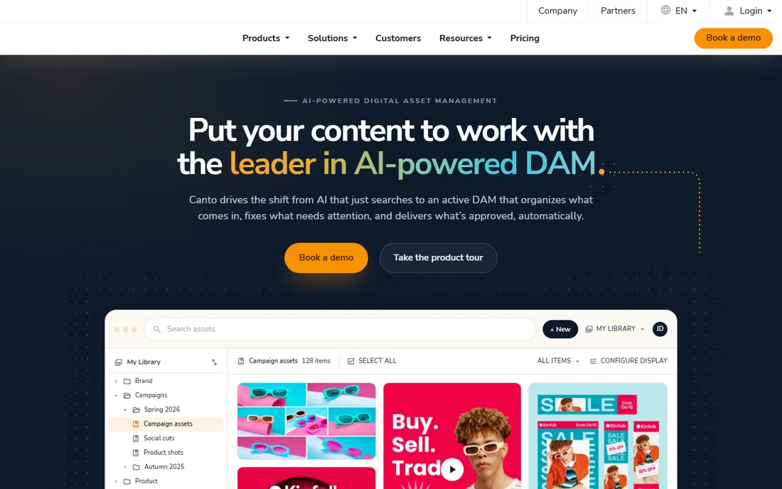 Canto homepage