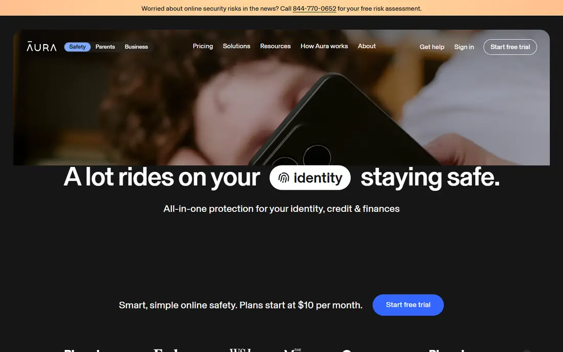 Aura homepage