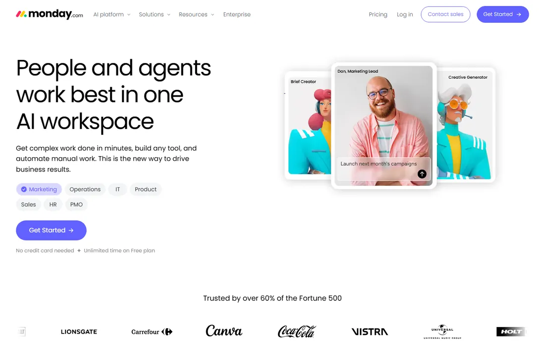 Monday.com homepage