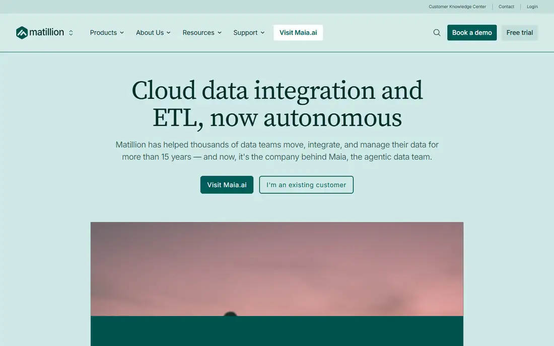 Matillion homepage