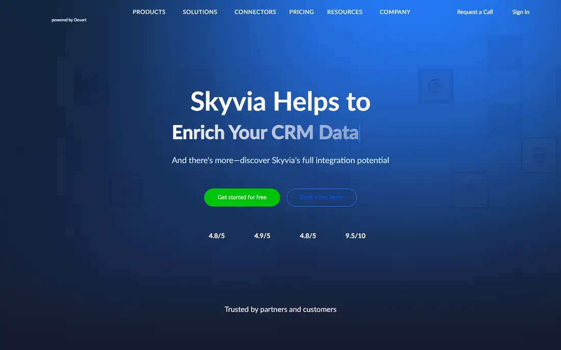 Skyvia homepage