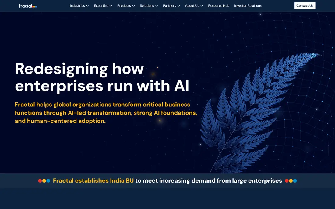 Fractal Analytics homepage