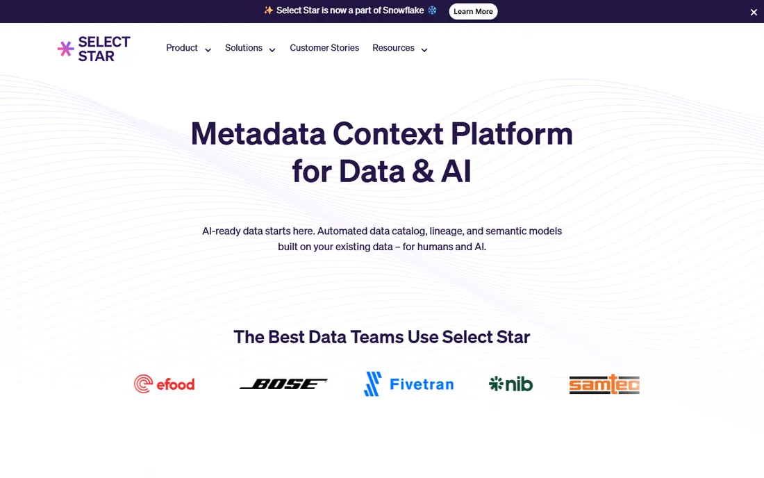 Select Star homepage