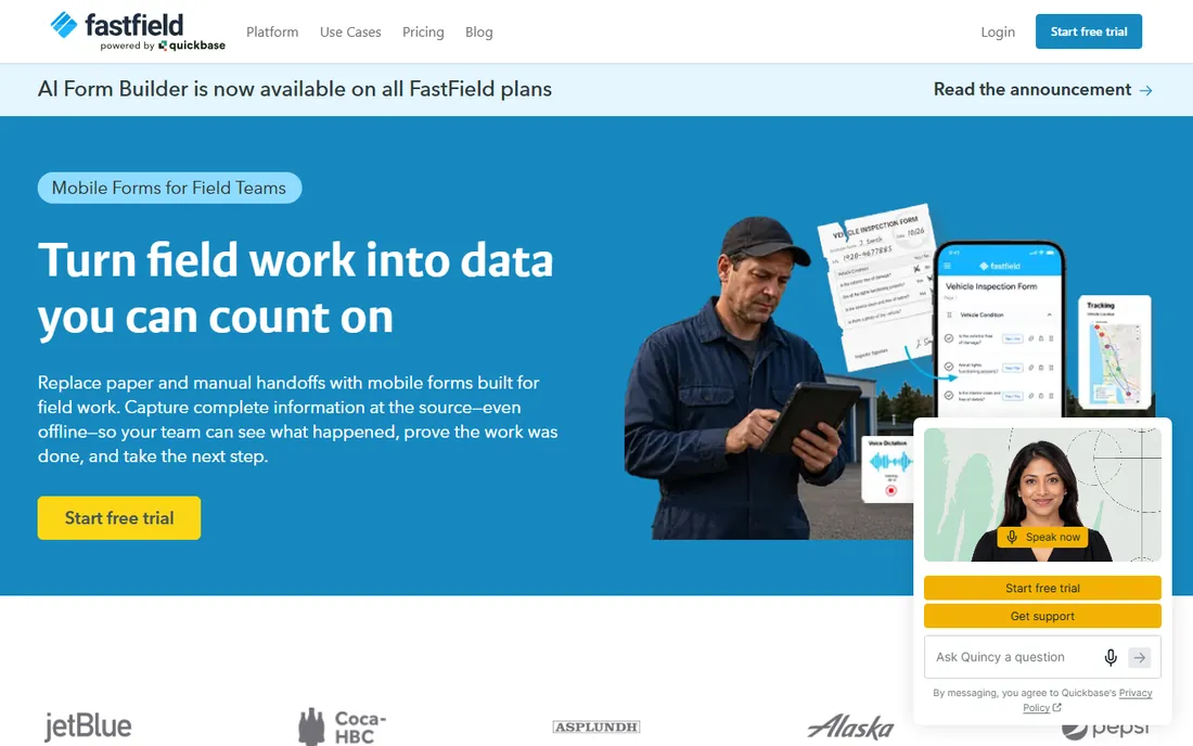 FastField homepage