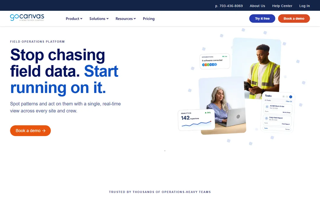 GoCanvas homepage