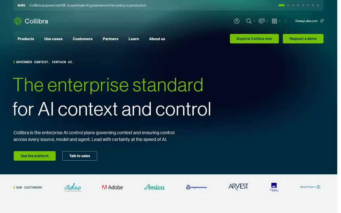 Collibra homepage