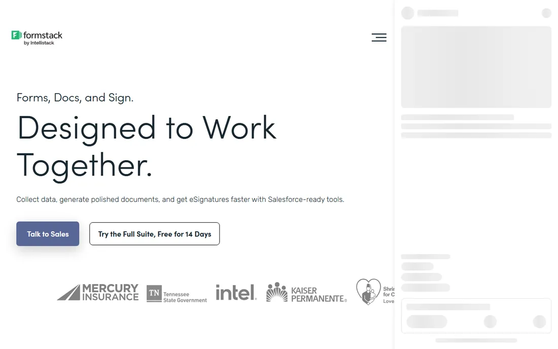 Formstack homepage