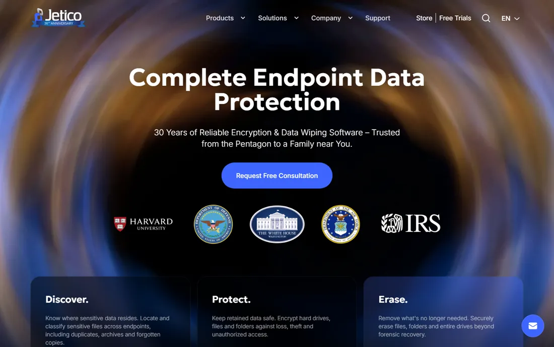 BCWipe homepage