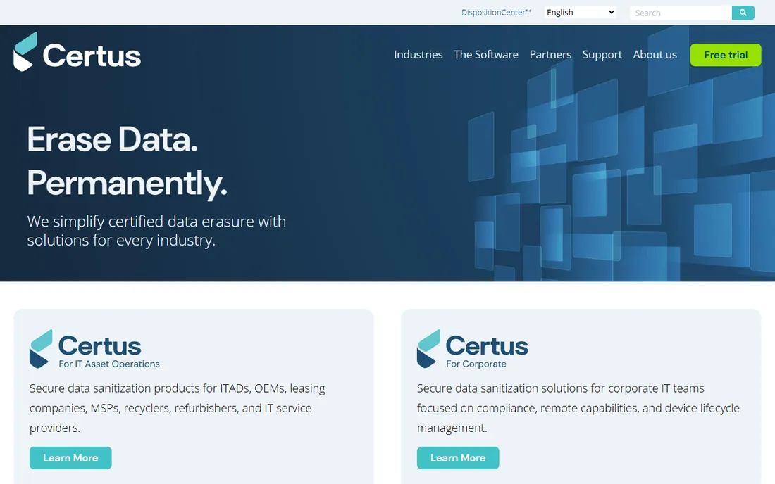 Certus Erasure homepage