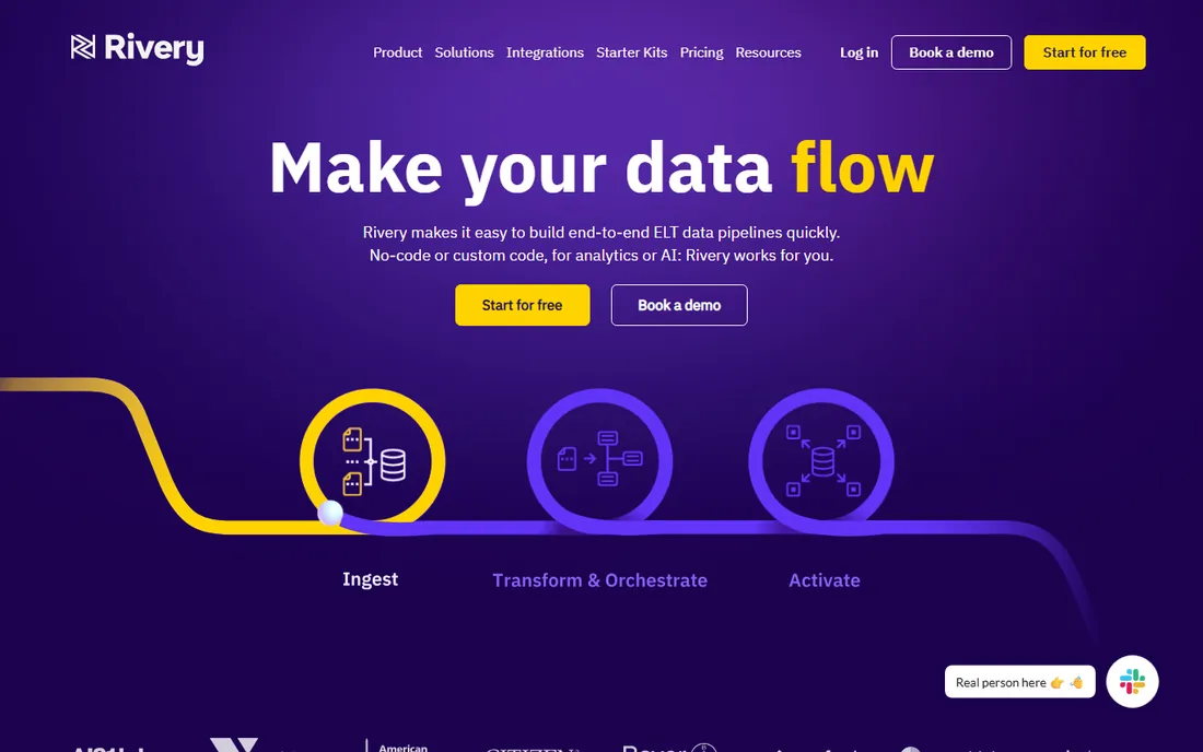 Rivery homepage