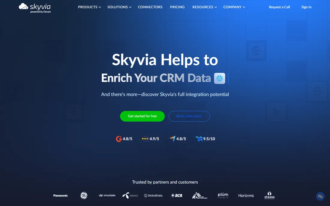 Skyvia homepage
