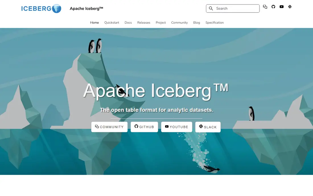 Apache Iceberg homepage