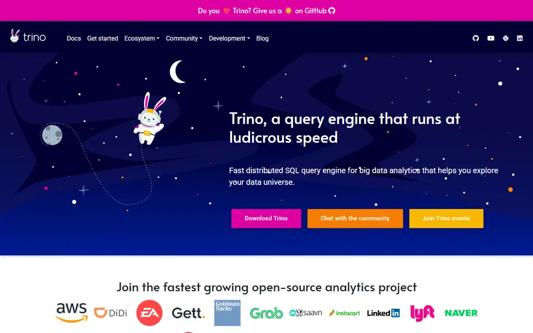Trino homepage